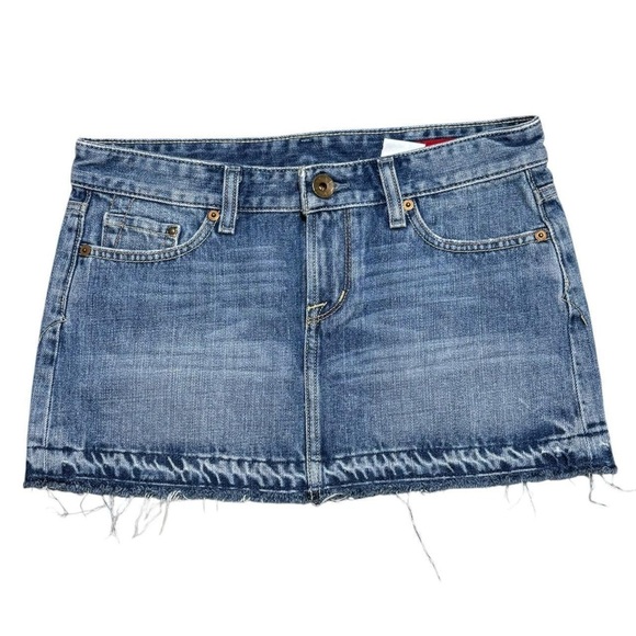 Y2k x2 Low Waist Denim Mini Skirt - Picture 2 of 4